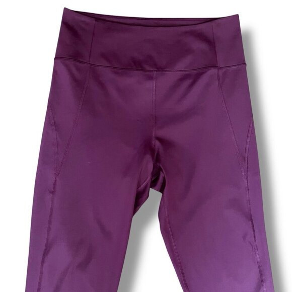 Girlfriend Collective Womens Leggings XL Plum Purple Compressive High Rise 7/8 - Picture 5 of 9
